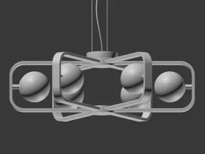 Maytoni Chandelier Suspension Light Avola Gold Modern 3D model