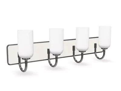 Satin Nickel Bathroom Vanity Light Wall Light Low-poly 3D model