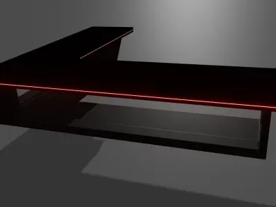 L shaped table 3D model