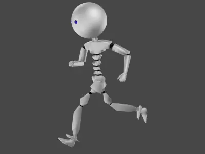 Robot rigged animated 3D model