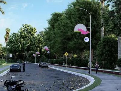 Traffic lamp - Art lampposts 3D model