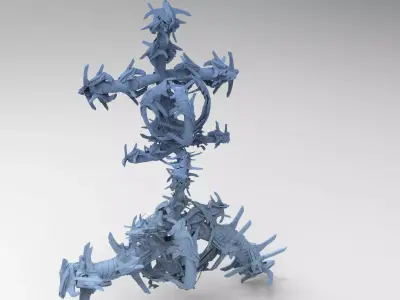 Transformer tail architecture 9 Low-poly 3D model