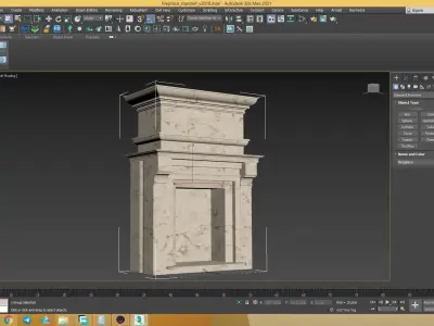 Classical Fireplace Free Free low-poly 3D model