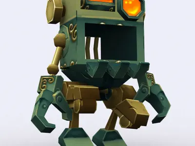 3DRT - Chibii-robot-14 Low-poly 3D model