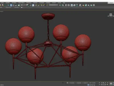 Bellina Chandelier Low-poly 3D model