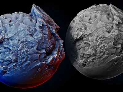 Ultra HQ Terrain Seamless Sculpt Zbrush brushes and Alphas Vol2 3D model