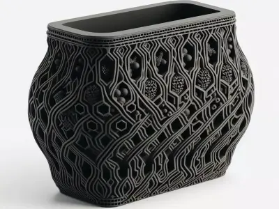 Voronoi Style Modern Decorative Pot 3D print model