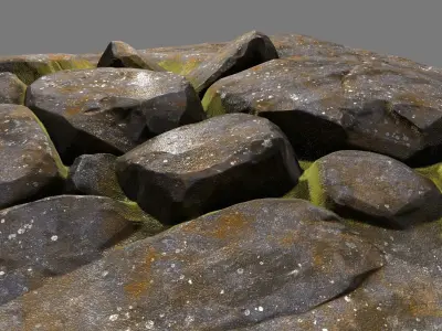 Floor Rock Low-poly 3D model