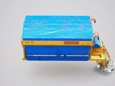  Rusted Road Salt Spreader Model - Winter Snow Removal Equipment for Trucks 