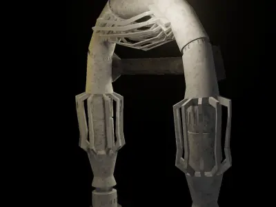 Door stone Stylized Low-poly 3D model