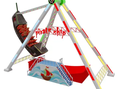 pirate ship ride 3D model