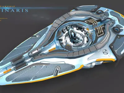 Luminaris Starship Low-poly 3D model
