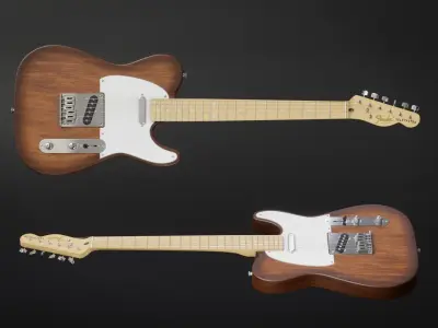 Fender Telecaster Guitar Low-poly 3D model