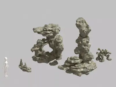Mountain Stone - Garden - Rockery 32 3D model