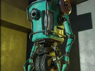 WheelRobot Low-poly 3D model
