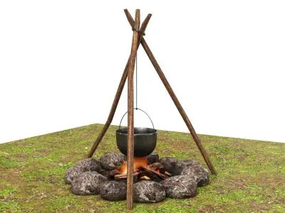 Bonfire Campfire 3D model