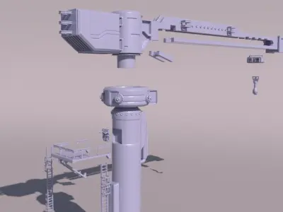 Sci-fi crane for 3Dprint 3D print model