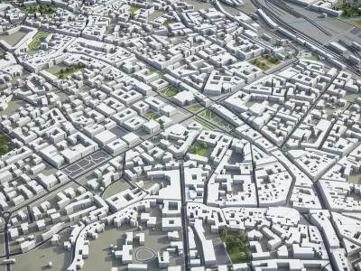 Bergamo - City 3D Model Low-poly 3D model