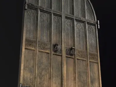 Five Medieval Doors 3D Model Pack