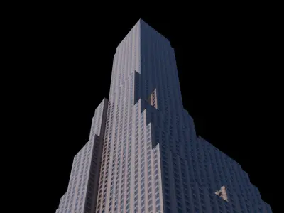 40 Wall Street - NYC Low-poly 3D model