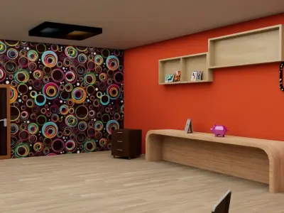 3D Bedroom room design for kids 3D model