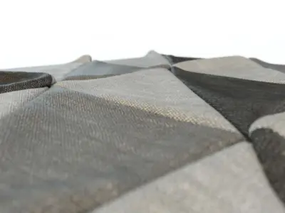 Carpet rug with lines 3D model