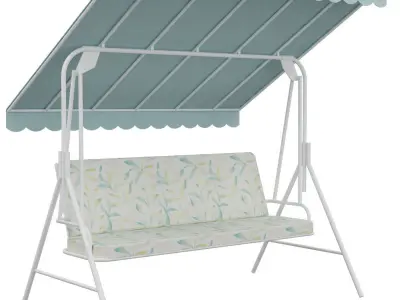 Garden bench swing 3D model