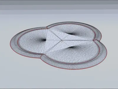 Circle Rug Low-poly 3D model