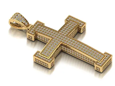 Cross pendant 3D print model 3D print model