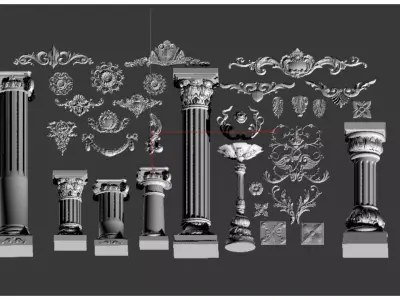 European architectural decorative components Texture