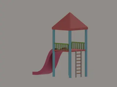 Playground Slide House 3D model