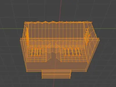 South Asian Village Type House Low-poly 3D model