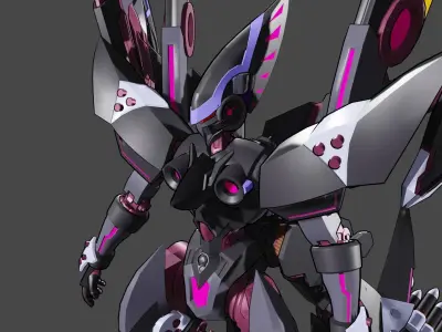 Japanese Mecha Design 3D model