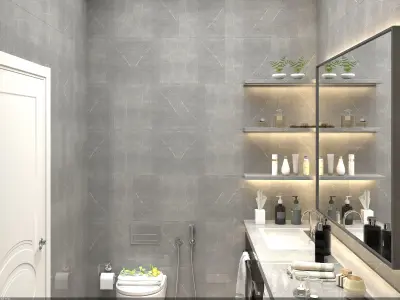 Wc bathroom interior  3D model