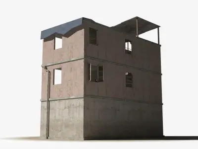 Slum x18 Low-poly 3D model