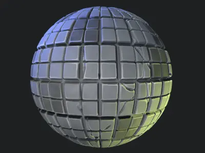 Stylized Floor Tiles Material 05 Texture