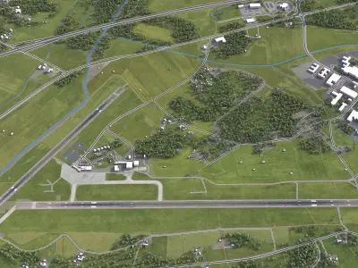 Vaasa - Airport - VAA Low-poly 3D model