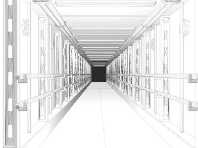 Corridor train station 3D model