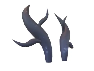 Dragon Horn v1 003 Low-poly 3D model