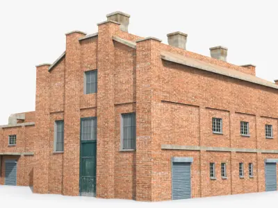 Factory x12 Low-poly 3D model