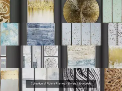 Collection of Picture Frames - 20 sets 3D Model Pack 15