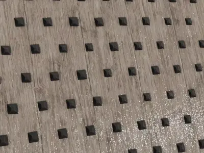 Medieval Studded Ash Wood Door PBR Seamless Texture