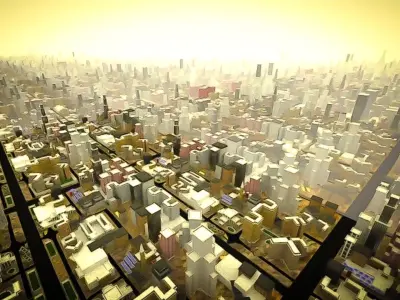 Large scale cityscape scene 3d model 3D model