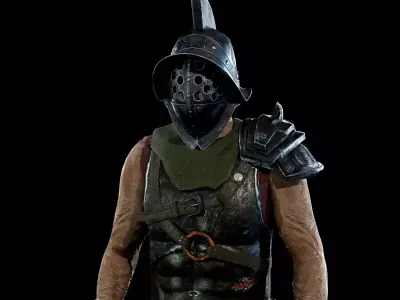 Damned Swordsman Low-poly 3D model