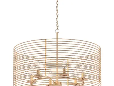 TAFSEG Light Gold Wire Chandelier 3D model purchase