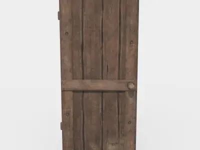 Medieval Door Low-poly 3D model
