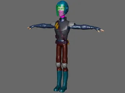 Swat Police Army Stylized Character with shields 3D Rigged 3D model