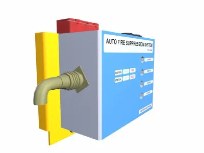 Auto Fire Suppression System Low-poly 3D model