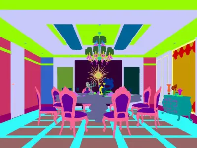Business Restaurant - Coffee - Banquet  152 3D model