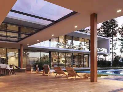 Exterior Modern House Design  3D Model Pack